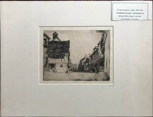 David Young Cameron. Norman Village. Etching. 1904.