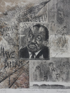 Chaim Gross. Dr. Martin Luther King, Jr. Lithography. Trial proof. 1968.