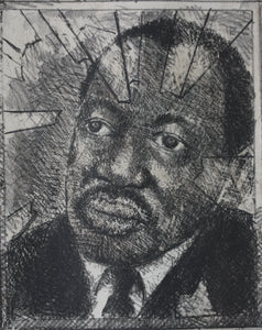 Chaim Gross. Dr. Martin Luther King, Jr. Lithography. Trial proof. 1968.