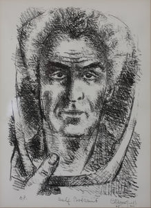 Chaim Gross. Self Portrait. Lithograph. Artist proof. 1968.