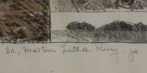 Chaim Gross. Dr. Martin Luther King, Jr. Lithography. Trial proof. 1968.