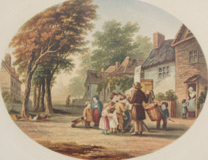 Abraham Le Blond. Thomas Webster RA, after. The Showman. Baxter print. Circa 1854-1857.