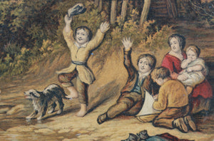 Abraham Le Blond. The Mill Stream - Towing the Prize. Baxter print. Circa 1854-1857.