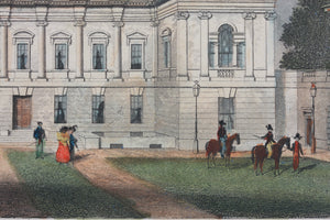 Thomas Hosmer Shepherd, after. Burlington house. Piccadilly.  Engraved by T. Cleghorn. Hand colored. [1829-31].
