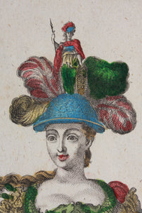 Martin Engelbrecht, after. A Female Sweets peddler. (Une Confisseuse). Engraved by J. F. Schmidt. Hand-colored. 18th c.