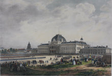 Load image into Gallery viewer, Jules Arnout. View of the Military School At Champs of Mars. Lithographie Lemercie.  Hand colored. Circa 1840.
