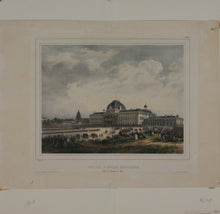 Load image into Gallery viewer, Jules Arnout. View of the Military School At Champs of Mars. Lithographie Lemercie.  Hand colored. Circa 1840.
