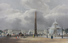 Load image into Gallery viewer, Louis-Jules Arnout. Vue de l&#39;obélisque du Luxor. Lithographie Lemercier.  Hand colored. Circa 1840.

