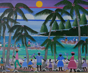 Rita Genet. Jamaica Festival. Oil on canvas. 1990.