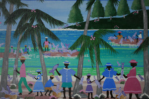 Rita Genet. Jamaica Festival. Oil on canvas. 1990.