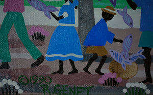 Rita Genet. Jamaica Festival. Oil on canvas. 1990.