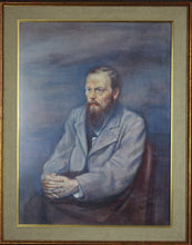 Load image into Gallery viewer, V. Nesbert. After V. Perov. Fyodor Dostoevsky. Watercolor. Mid 20th century.
