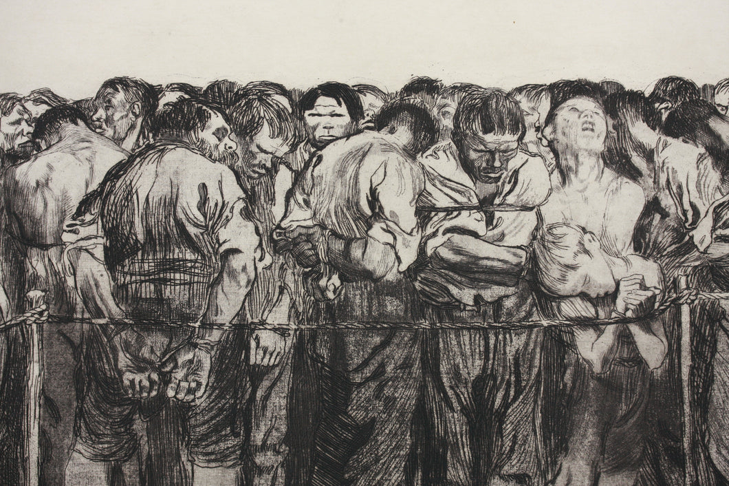 Käthe Kollwitz. The Prisoners. Engraving. 1908.