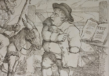 Load image into Gallery viewer, Thomas Rowlandson. John Bulls Turnpike Gate. Etching. 1805.
