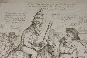 Thomas Rowlandson. John Bulls Turnpike Gate. Etching. 1805.