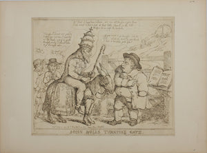Thomas Rowlandson. John Bulls Turnpike Gate. Etching. 1805.