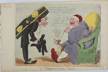 Load image into Gallery viewer, Richard Newton. An undertakers visit! Etching. Hand-colored. After 1804.
