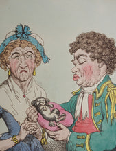 Load image into Gallery viewer, Thomas Rowlandson. Sadness.  Hand colored etching. 1800.
