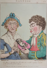 Load image into Gallery viewer, Thomas Rowlandson. Sadness.  Hand colored etching. 1800.
