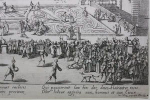 Jacques Callot. Parterre du Palais de Nancy. Etching. 1624.