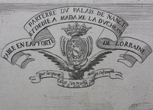 Load image into Gallery viewer, Jacques Callot. Parterre du Palais de Nancy. Etching. 1624.
