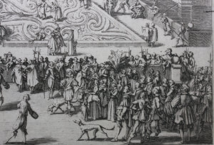 Jacques Callot. Parterre du Palais de Nancy. Etching. 1624.