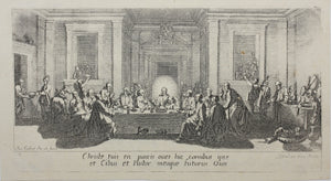 Jacques Callot, after. The Last Supper. Etching. 1629.