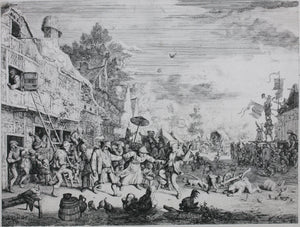 Cornelis Dusart. A Village Festival. Etching. 1685.
