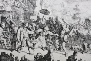 Cornelis Dusart. A Village Festival. Etching. 1685.