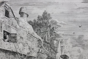 Cornelis Dusart. A Village Festival. Etching. 1685.