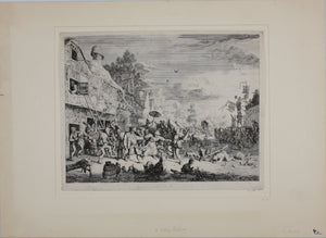 Cornelis Dusart. A Village Festival. Etching. 1685.