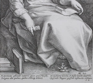 Hendrick Goltzius. Melpomene. Engraving. Circa 1600.