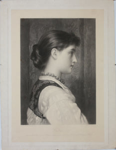 Frederick Lord Leighton of Stretton, after. Viola. Engraving by George H Every. 1882.