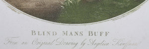 Angelica Kauffman, after. Blind Man's Bluff. Engraving by Peltro William Tomkins. Late 18th or early 19th century.