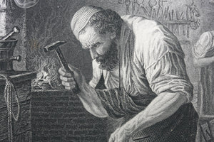 Henry Leys, after. The Armourer. Engraved by John Godfrey. 1861
