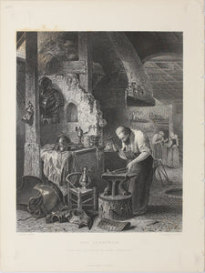 Henry Leys, after. The Armourer. Engraved by John Godfrey. 1861