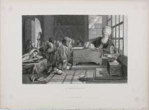 John Frederick Lewis, after. A Turkish School. Engraved by William Greatbach. 1878.