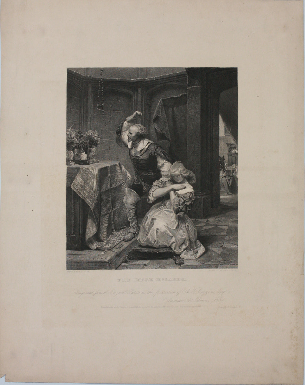 Emanuel Gottlieb Leutze, after. The Image Breaker. Engraved by Alfred Jones. 1850.
