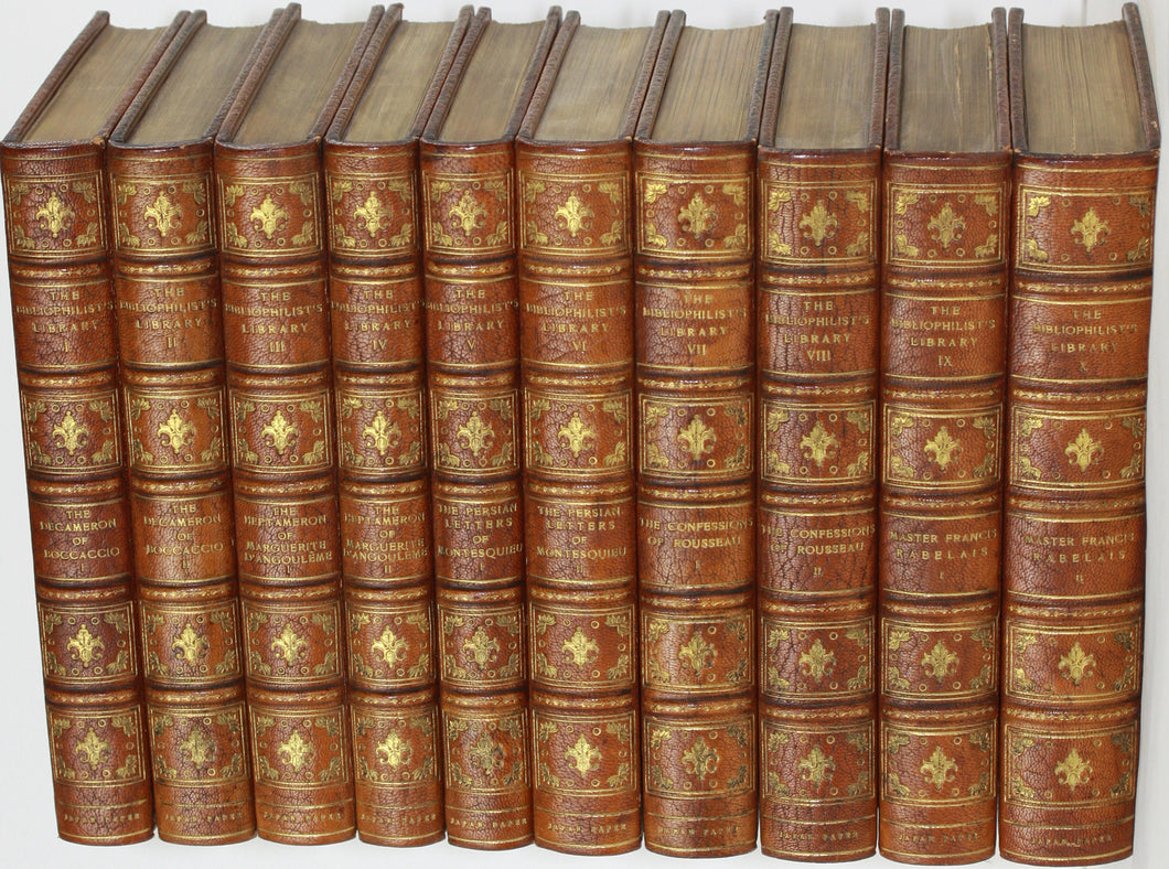 The Bibliophilist's Library. First Series. Ten volumes. Limited edition. Philadelphia, George Barrie, early 20th century.