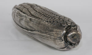 Sterling silver ear of corn table decoration. 20th - 21th c.