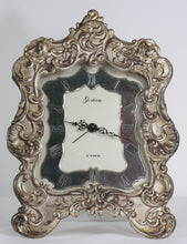Load image into Gallery viewer, Gorham. Shelf Easel Repousse Alarm clock. Sterling silver. Vintage. 1930s.
