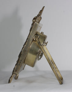 Gorham. Shelf Easel Repousse Alarm clock. Sterling silver. Vintage. 1930s.