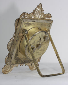 Gorham. Shelf Easel Repousse Alarm clock. Sterling silver. Vintage. 1930s.