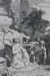 Gerard de Lairesse. Sacrifice of Polyxena or Iphigenia. Etching. 1667.