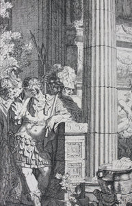 Gerard de Lairesse. Sacrifice of Polyxena or Iphigenia. Etching. 1667.