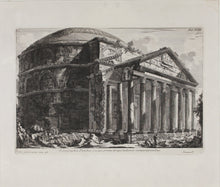 Load image into Gallery viewer, Giovanni Battista Piranesi. View Of The Unrestored Pantheon and its Portico. Engraving. 1835-1839..
