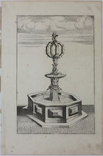 Load image into Gallery viewer, Georg Andreas Bockler. Fountain in Salzburg. Engraving #85. 1664.
