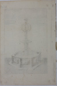 Georg Andreas Bockler. Fountain in Salzburg. Engraving #85. 1664.