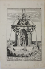 Load image into Gallery viewer, Georg Andreas Bockler. Fountain, designed and manufactured by Johann Maggio. Engraving #98. 1664.
