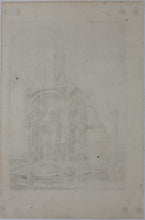 Load image into Gallery viewer, Georg Andreas Bockler. Fountain in Rome next to the Column of Marcus Aurelius. #99. 1664.
